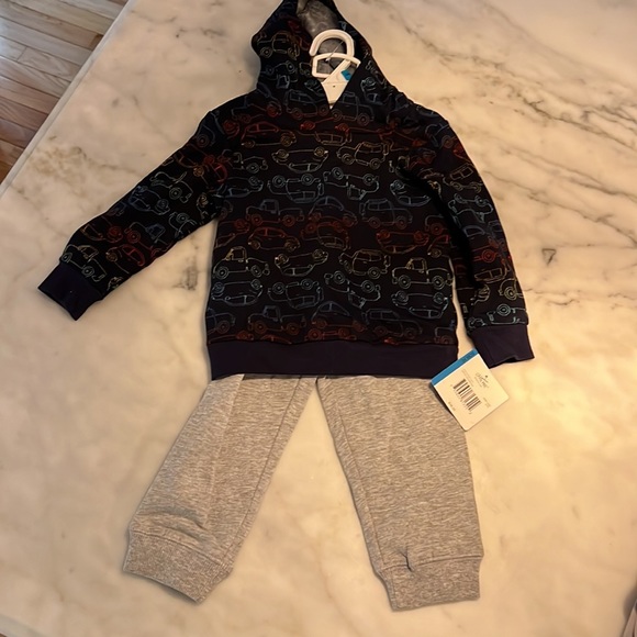 NWT Little Me Car Sweatshirt Set - Picture 4 of 6